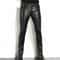 Mens Slim Fit Faux Leather Biker Pants Rock Style PU Motorcycle Party Trousers 3