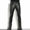 Mens Slim Fit Faux Leather Biker Pants Rock Style PU Motorcycle Party Trousers 3