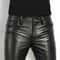 Mens Slim Fit Faux Leather Biker Pants Rock Style PU Motorcycle Party Trousers 5