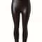 Womens High Waist PU Leather Leggings Sexy Slim Fit Faux Leather Club Pants 2