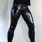 Mens Wet Look Faux Leather Skinny Pants Slim Fit Clubwear Dance Performance Leggings 5