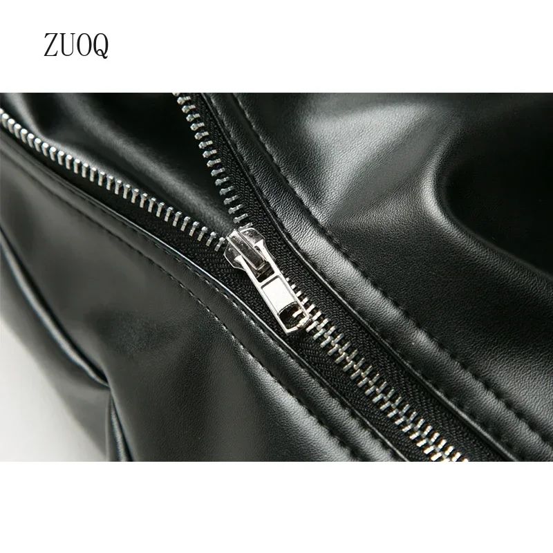 Mens High Waist PU Leather Skinny Biker Pants Slim Fit Motorcycle Clubwear Trousers 3