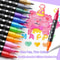 Dual Tip Glitter Acrylic Paint Markers Set Metallic Fine Tip Art Pens For Rock Painting 5