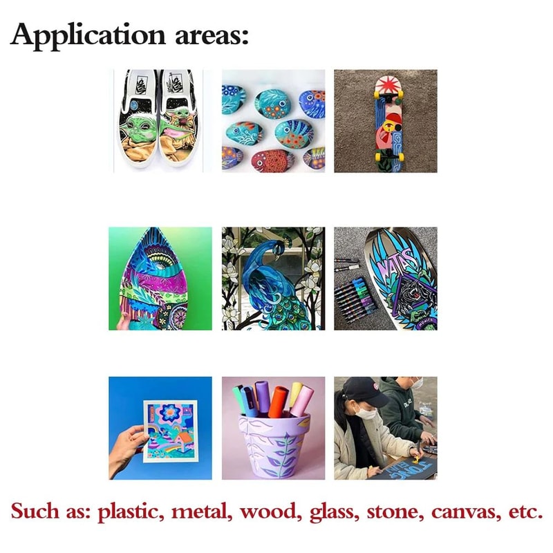 Uni POSCA PC1M Extra Fine Paint Marker Set 12 Color 07mm Acrylic Art Pens For Manga Crafts 5