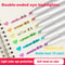 Dual Tip Pastel Highlighter Marker Set Double Ended Fluorescent Art Study Pens 1