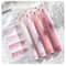 Morandi Pink Soft Touch Gel Highlighter Pens 4 Pack QuickDry WaterBased Study Markers 9