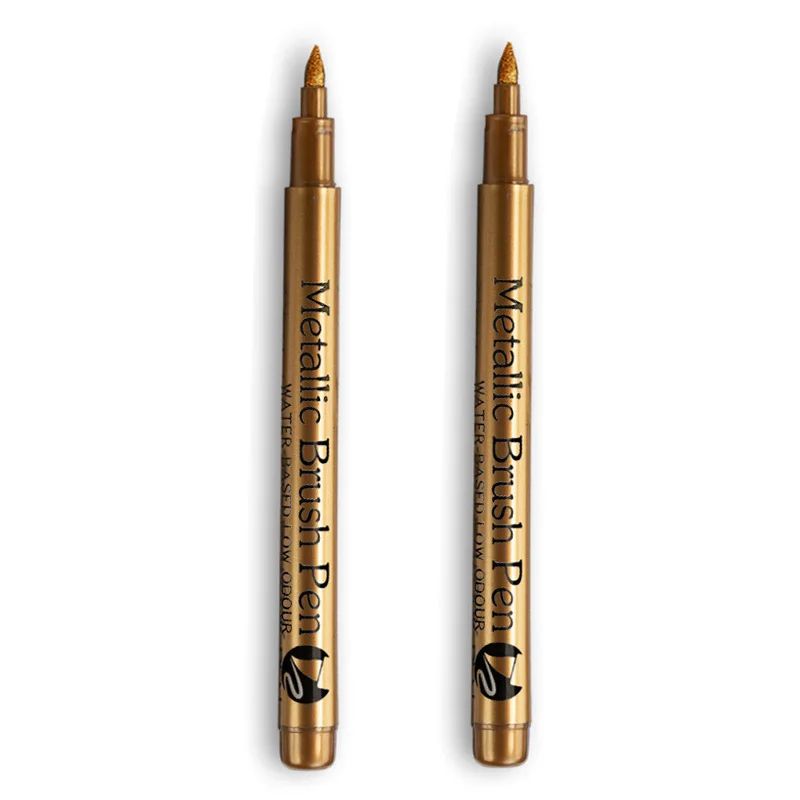 Permanent Gold Silver Metallic Marker Pens Shiny Art Markers For Crafts Scrapbooking DIY Project 12