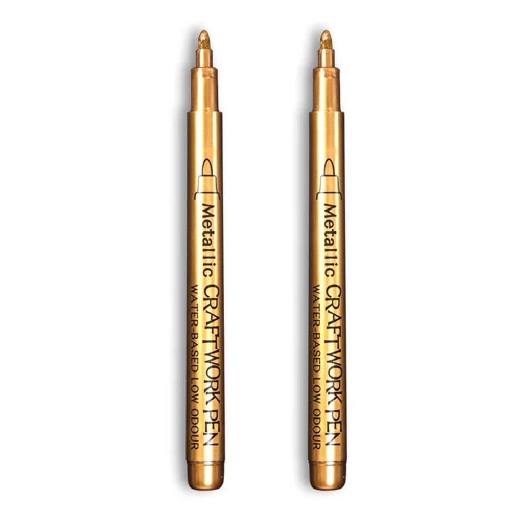 Permanent Gold Silver Metallic Marker Pens Shiny Art Markers For Crafts Scrapbooking DIY Project 15