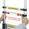 Stainless Steel Telescoping Extension Ladder 85ft Portable Folding Loft Ladder With 330lb Capacity 4