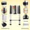 Stainless Steel Telescoping Extension Ladder 85ft Portable Folding Loft Ladder With 330lb Capacity 5