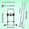 Stainless Steel Telescoping Extension Ladder 85ft Portable Folding Loft Ladder With 330lb Capacity 11