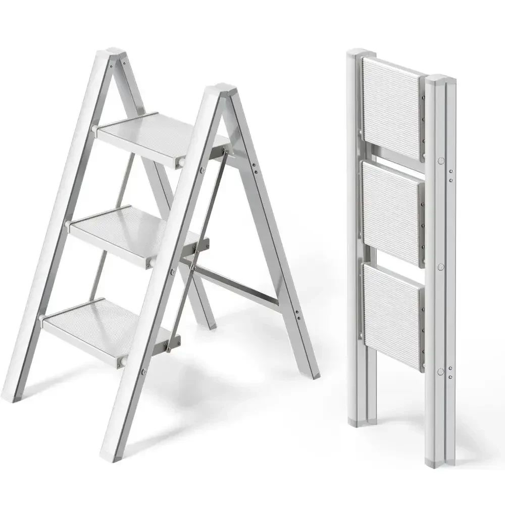 Aluminum Folding Step Ladder With Handrail Lightweight NonSlip Household Step Ladder 234 Steps 330