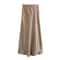 Womens High Waist Satin Midi Skirt Elegant Office Lady Summer Skirt MidCalf Length 8