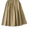 Womens High Waist Pleated ALine KneeLength Skirt With Pockets Elegant Casual White Skirt 3
