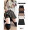 Womens High Waist Pleated Mini Skirt Preppy Style ALine Elastic Waist JK Skirt With Zipper 4