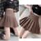 Womens High Waist Pleated Mini Skirt Preppy Style ALine Elastic Waist JK Skirt With Zipper 5