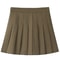 Womens High Waist Pleated Mini Skirt Preppy Style ALine Elastic Waist JK Skirt With Zipper 6