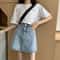 Womens High Waist Denim Mini Skirt Slim Fit Y2K Jean Skirt With Pockets 3
