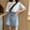 Womens High Waist Denim Mini Skirt Slim Fit Y2K Jean Skirt With Pockets 3