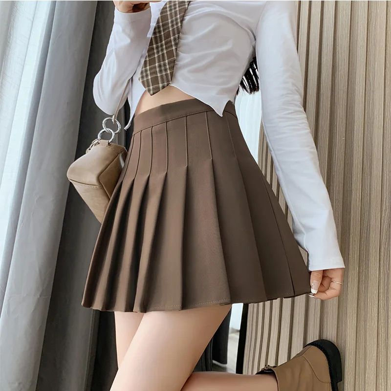 Womens High Waist Pleated Tennis Mini Skirt Korean Style Vintage Summer Dance Skirt 9