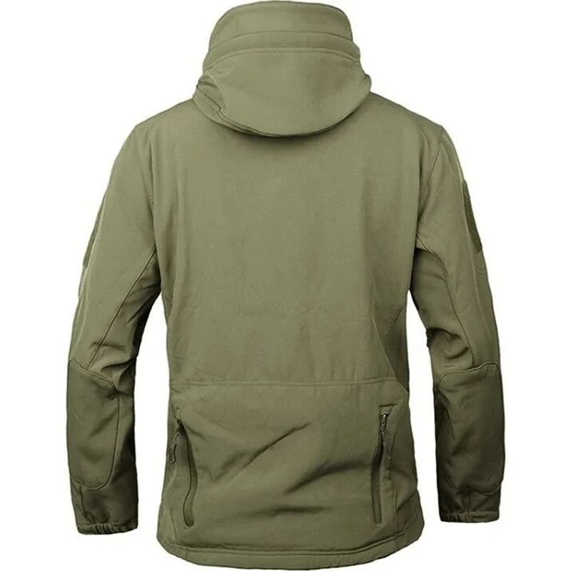 Mens Tactical Softshell Military Jacket Waterproof Hooded Outdoor Combat Utility Jacket 2