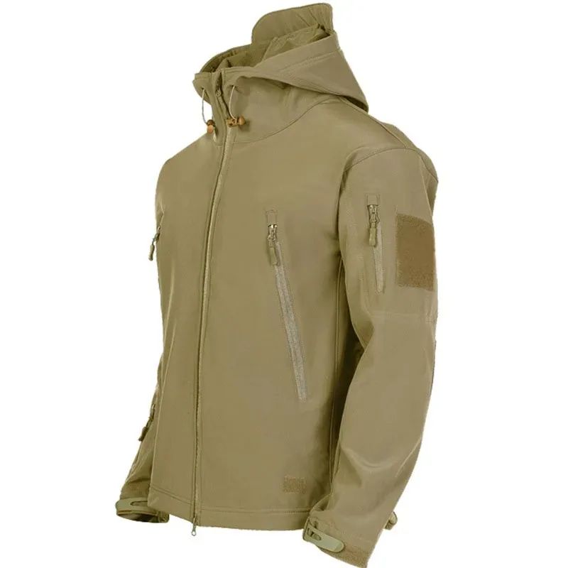 Mens Tactical Softshell Military Jacket Waterproof Hooded Outdoor Combat Utility Jacket 7