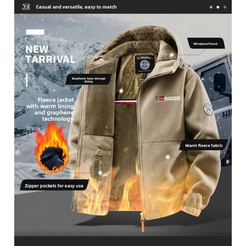 Mens Harajuku Hip Hop Wool Hoodie Jacket Casual ZipUp Streetwear Sweatshirt 1