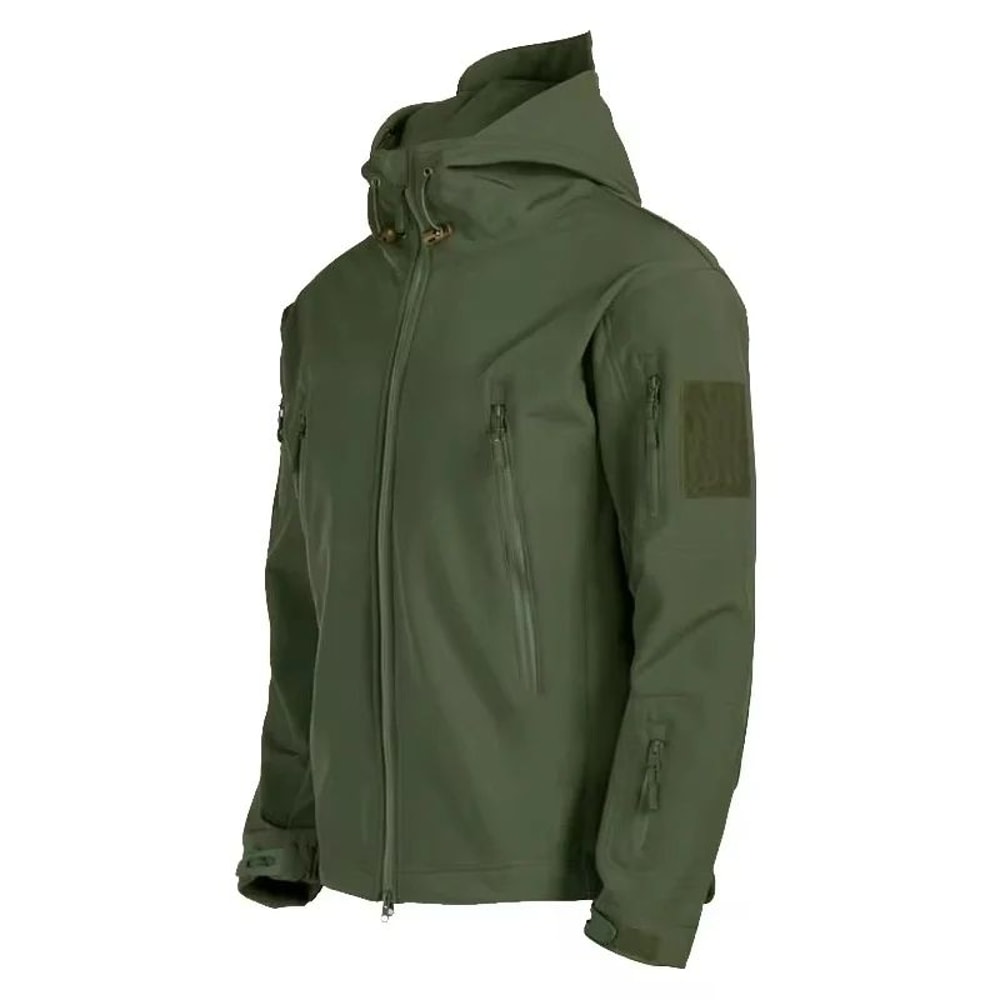 Mens Tactical Shark Skin Soft Shell Jacket Windproof Waterproof Military Hooded Combat Bomber Coat 1