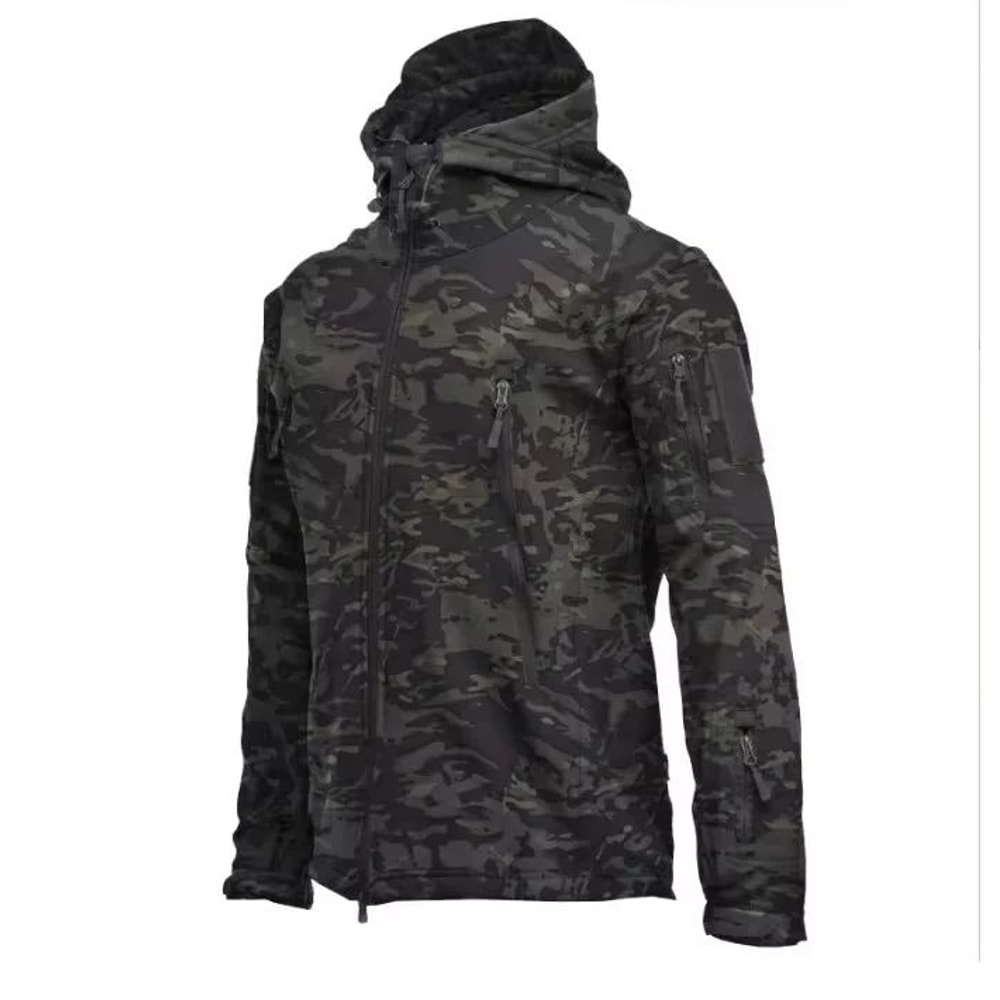 Mens Tactical Shark Skin Soft Shell Jacket Windproof Waterproof Military Hooded Combat Bomber Coat 12