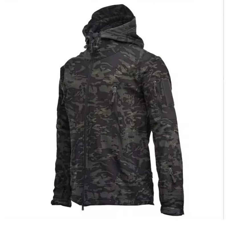 Mens Tactical Shark Skin Soft Shell Jacket Windproof Waterproof Military Hooded Combat Bomber Coat 12