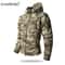 Mens Shark Skin Tactical Soft Shell Jacket Waterproof Fleece Hooded Military Camouflage Outdoor Co 3