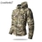 Mens Shark Skin Tactical Soft Shell Jacket Waterproof Fleece Hooded Military Camouflage Outdoor Co 3