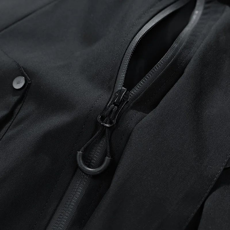 Mens Plus Size Hooded Windbreaker Jacket Waterproof Lightweight Softshell Bomber 1