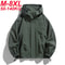 Mens Plus Size Hooded Windbreaker Jacket Waterproof Lightweight Softshell Bomber 3