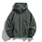 Mens Plus Size Hooded Windbreaker Jacket Waterproof Lightweight Softshell Bomber 6