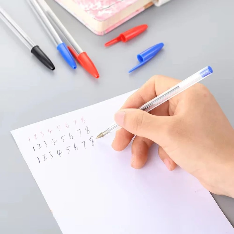 SmoothWrite 3Color Ballpoint Pens 10mm LongLasting MultiInk Office School Writing Pens 0