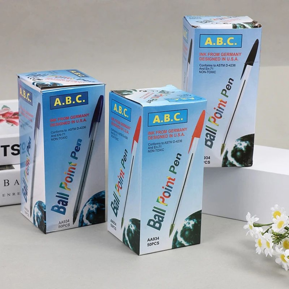 SmoothWrite 3Color Ballpoint Pens 10mm LongLasting MultiInk Office School Writing Pens 5