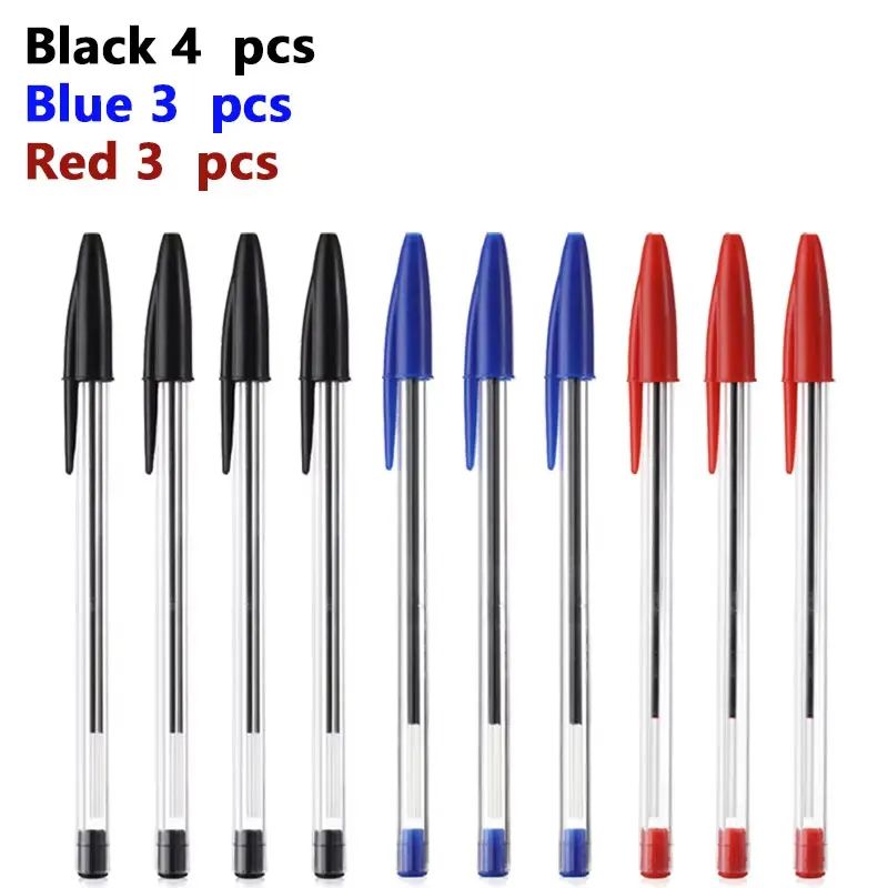 SmoothWrite 3Color Ballpoint Pens 10mm LongLasting MultiInk Office School Writing Pens 8