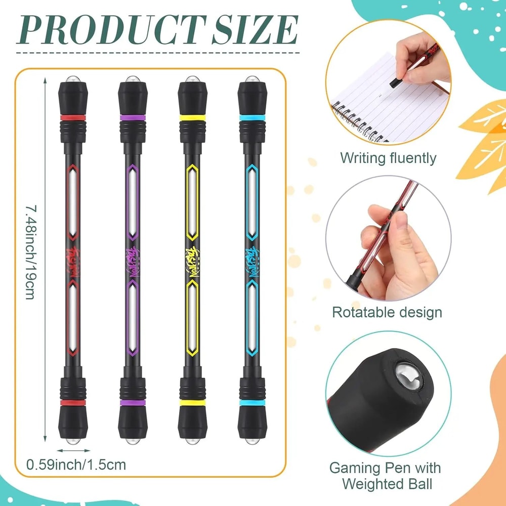 SpinRelax Fidget Spinner Pen AntiStress Spinning Ballpoint Pen For Kids Adults 0