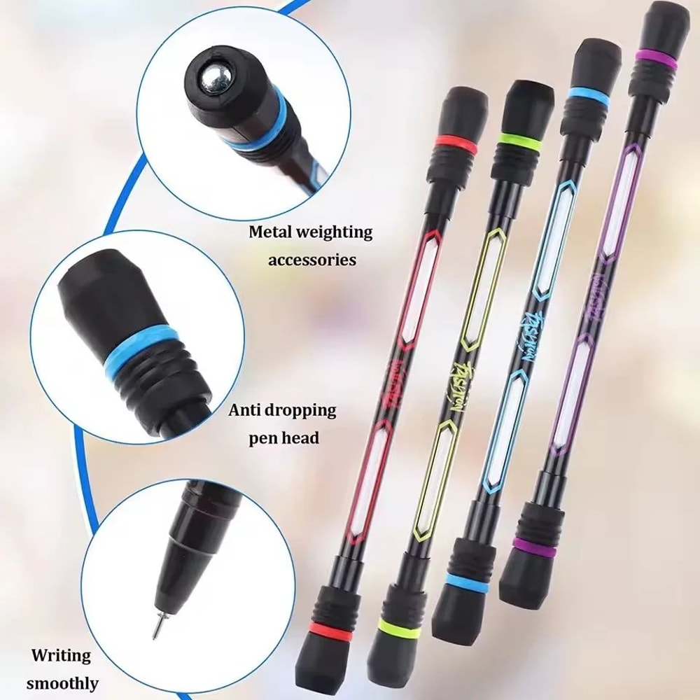 SpinRelax Fidget Spinner Pen AntiStress Spinning Ballpoint Pen For Kids Adults 5