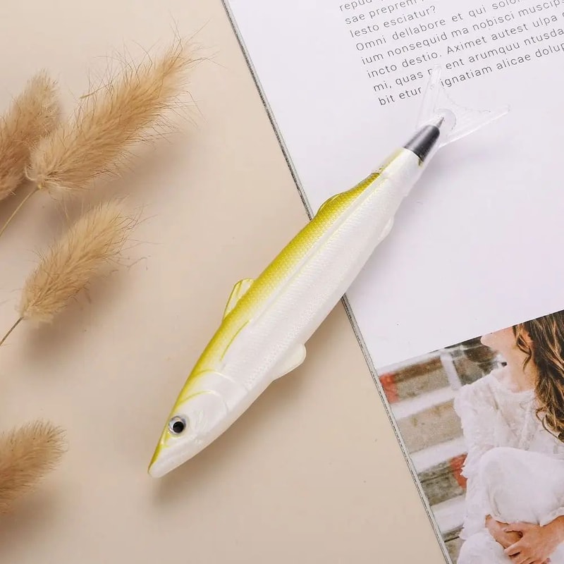 Salt Fish Shape Ballpoint Pen Creative Fish Novelty Writing Pen For School Office Gifts 8