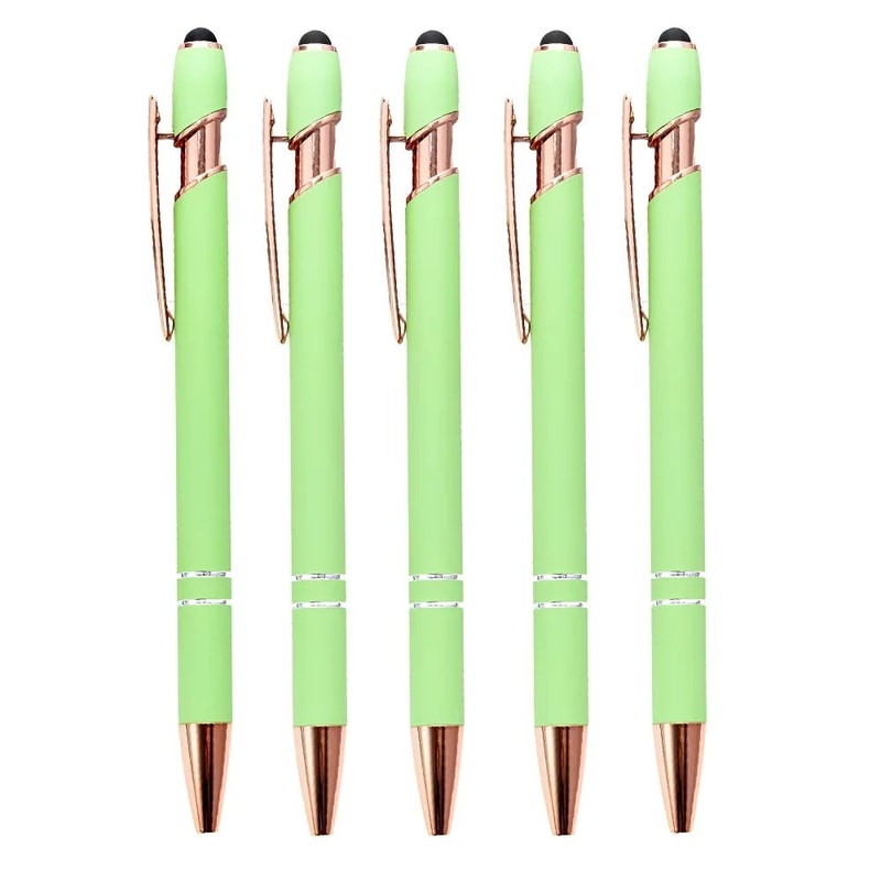 2in1 Stylus Ballpoint Pen Set Metal Touchscreen 10mm Black Ink Writing Pens 14