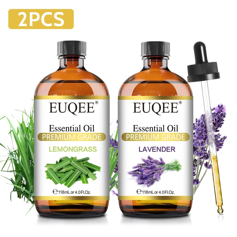 EUQEE 399 Fl Oz Essential Oil With Glass Dropper Lavender Jasmine Eucalyptus Vanilla Peppermint A 4