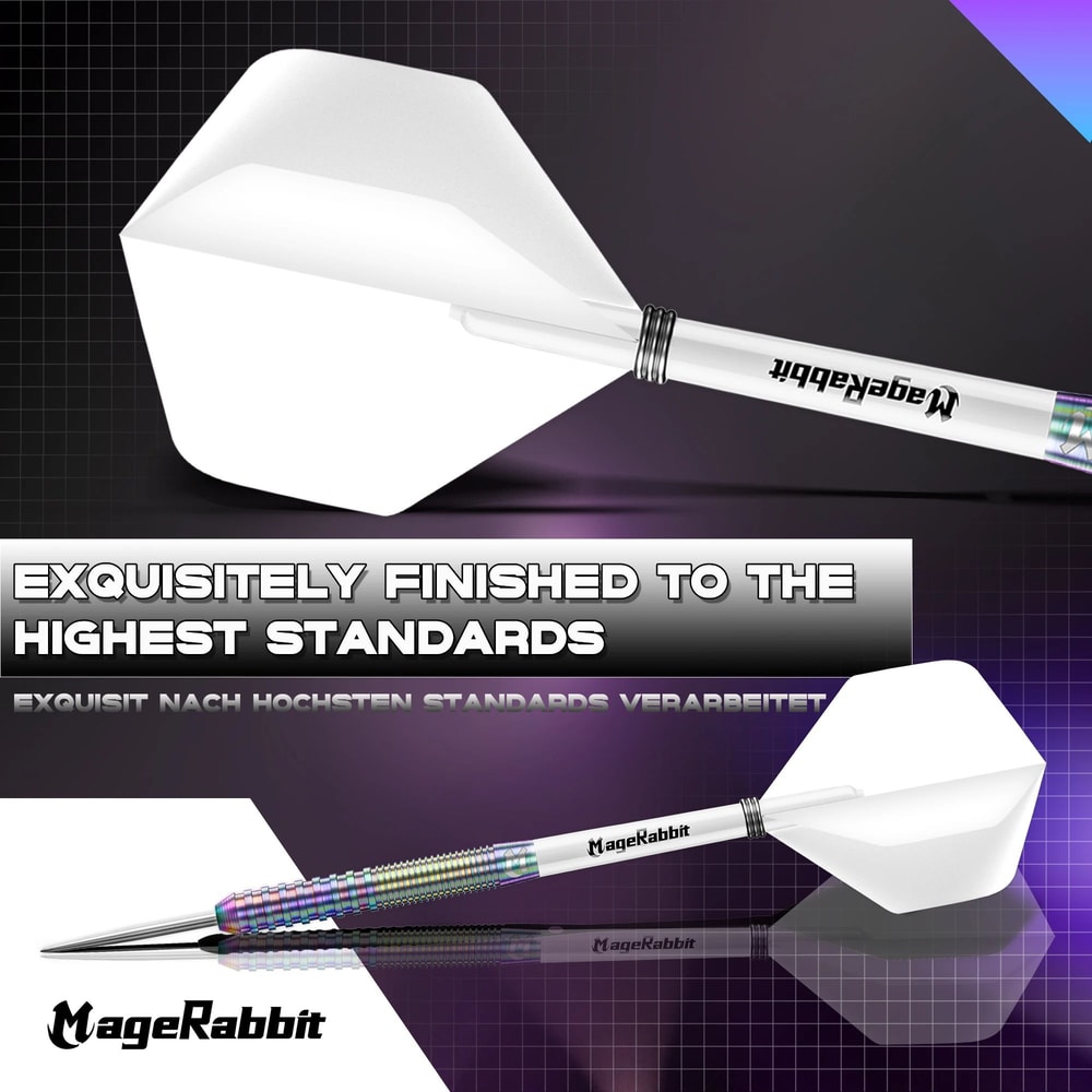 MageRabbit 23g 90 Tungsten Professional Dart Set HighProfile Steel Tip Darts With Flights Shafts 3