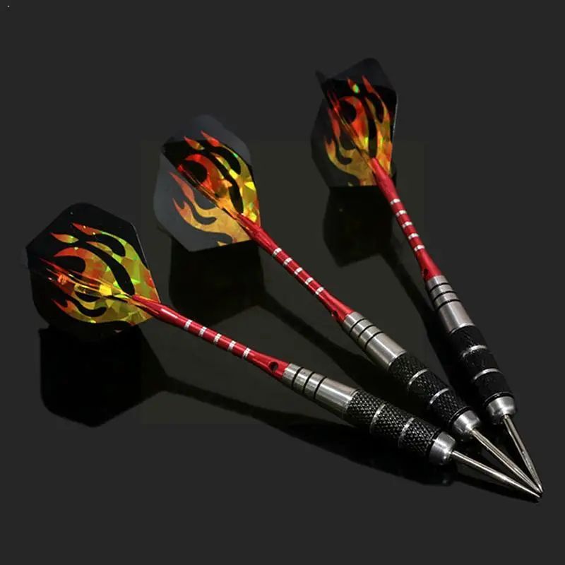 Professional Tungsten Steel Tip Dart Set Competition Darts With Steel Shafts Flights 3