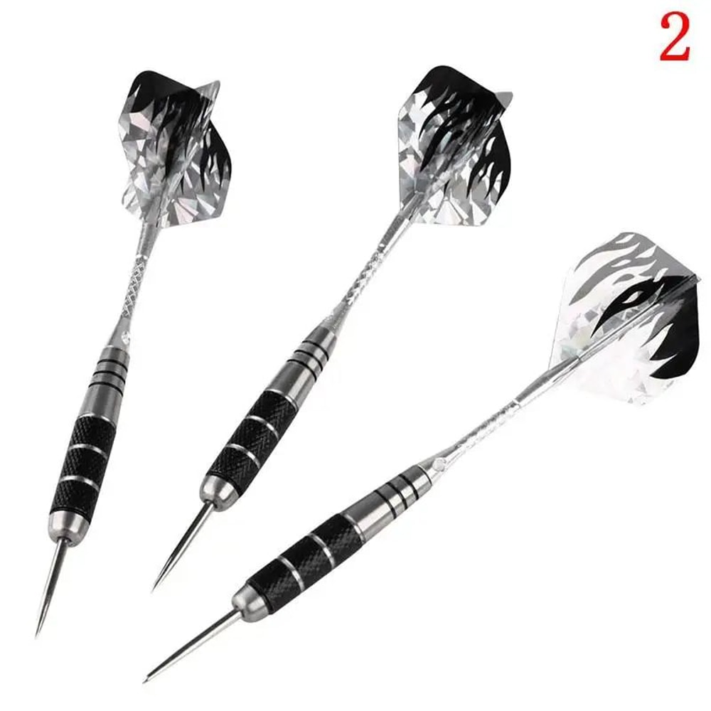 Professional Tungsten Steel Tip Dart Set Competition Darts With Steel Shafts Flights 7