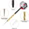 Professional Steel Tip Dart Set 14g Copper Plated Metal Darts For Dartboard Play 5