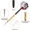 Professional Steel Tip Dart Set 14g Copper Plated Metal Darts For Dartboard Play 5