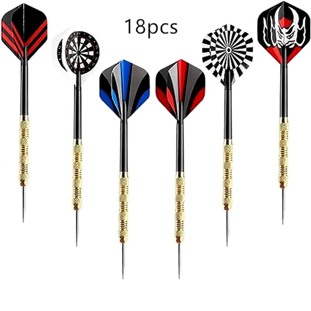 Professional Steel Tip Dart Set 14g Copper Plated Metal Darts For Dartboard Play 1