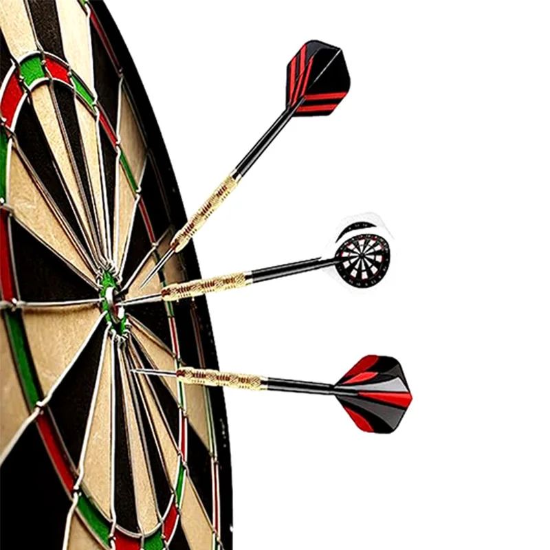 Professional Steel Tip Dart Set 14g Copper Plated Metal Darts For Dartboard Play 0
